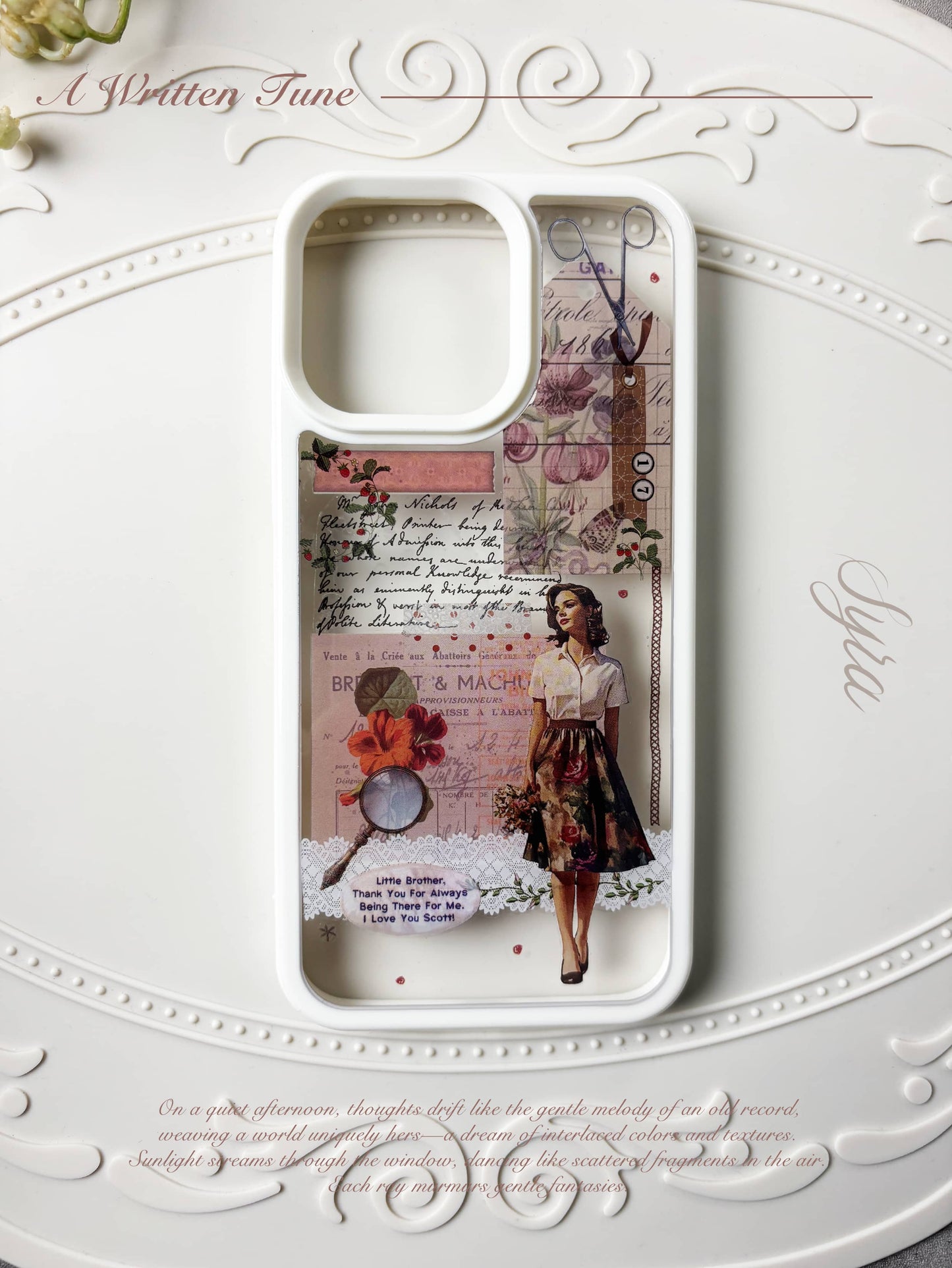 A Written Tune • Vintage Collage Phone Case