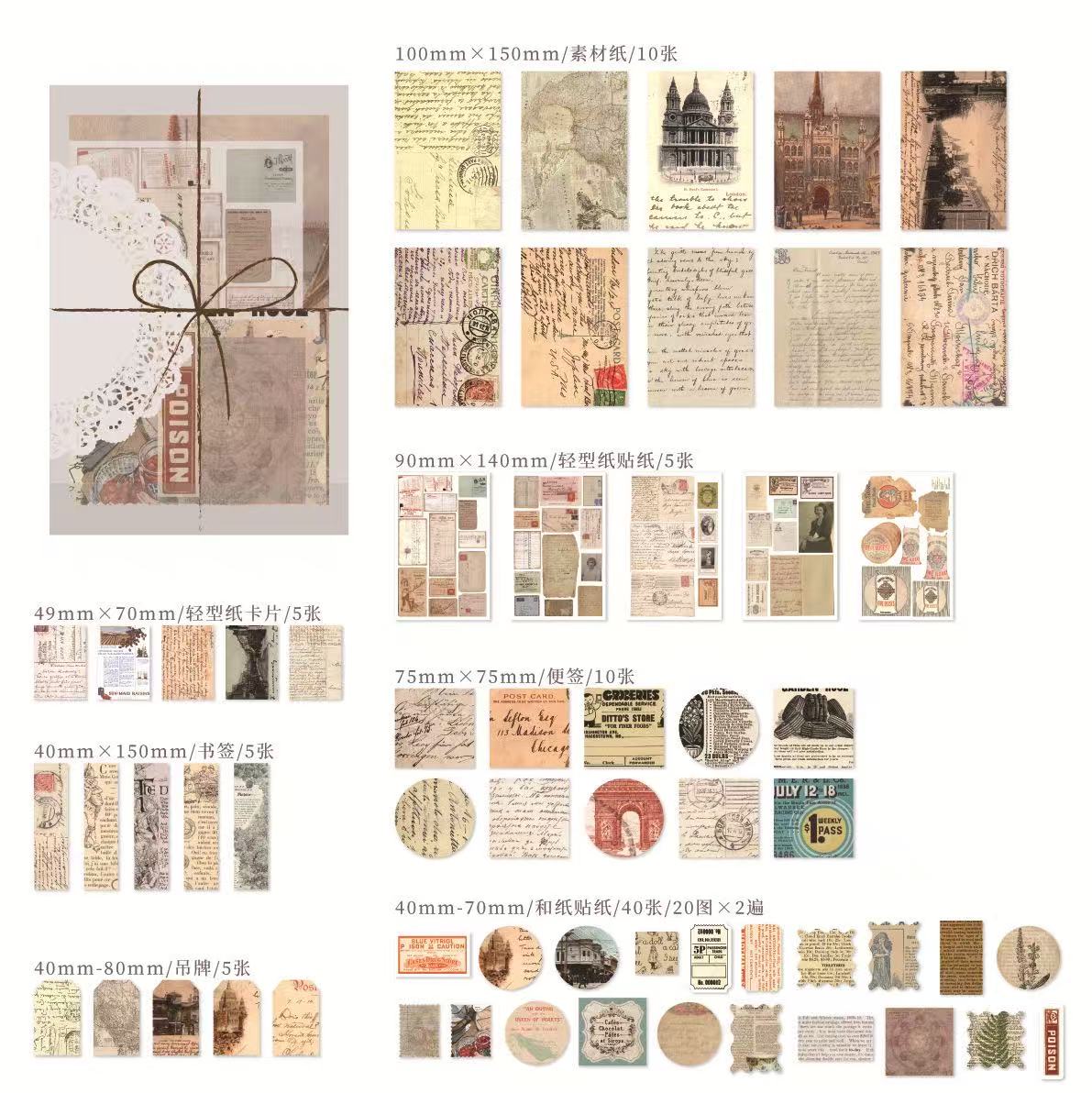 Pack de matériel de la série Collection de spécimens — 80 feuilles