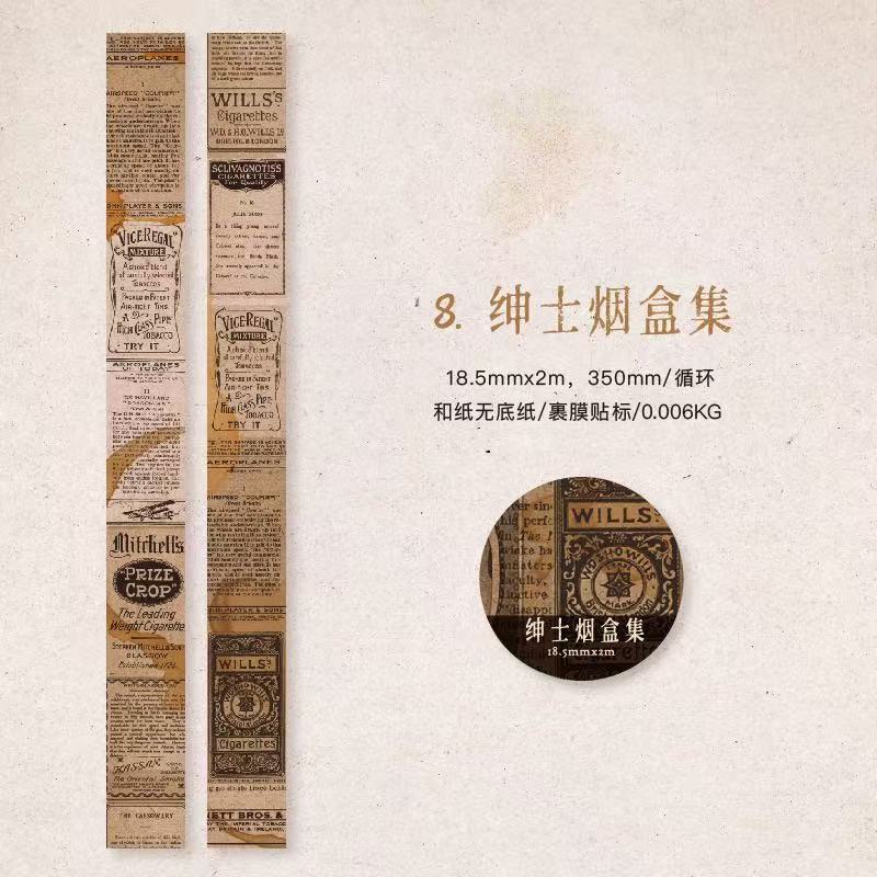 European Ancient Paper Series Washi Tape — 2M