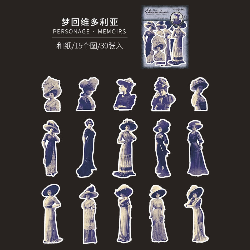 Character Notes · Memoir Series Washi Sticker – 30PCS