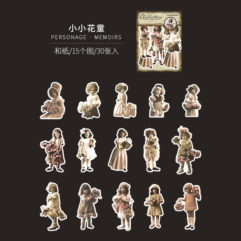 Character Notes · Memoir Series Washi Sticker – 30PCS