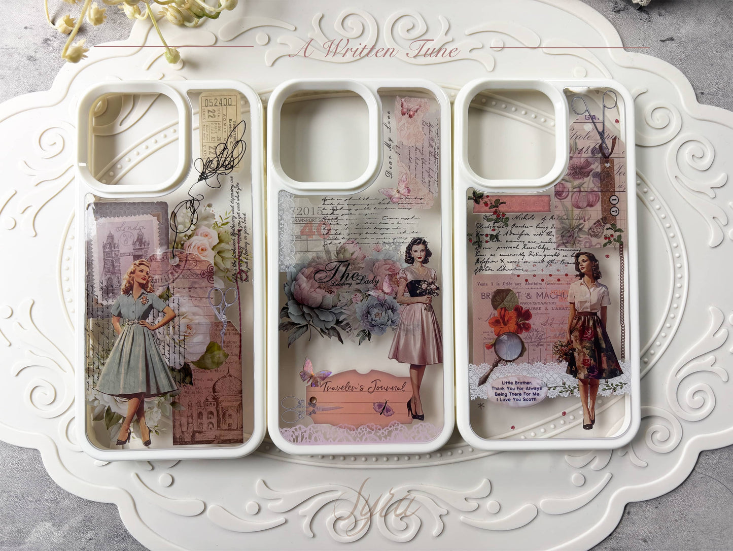 A Written Tune • Vintage Collage Phone Case