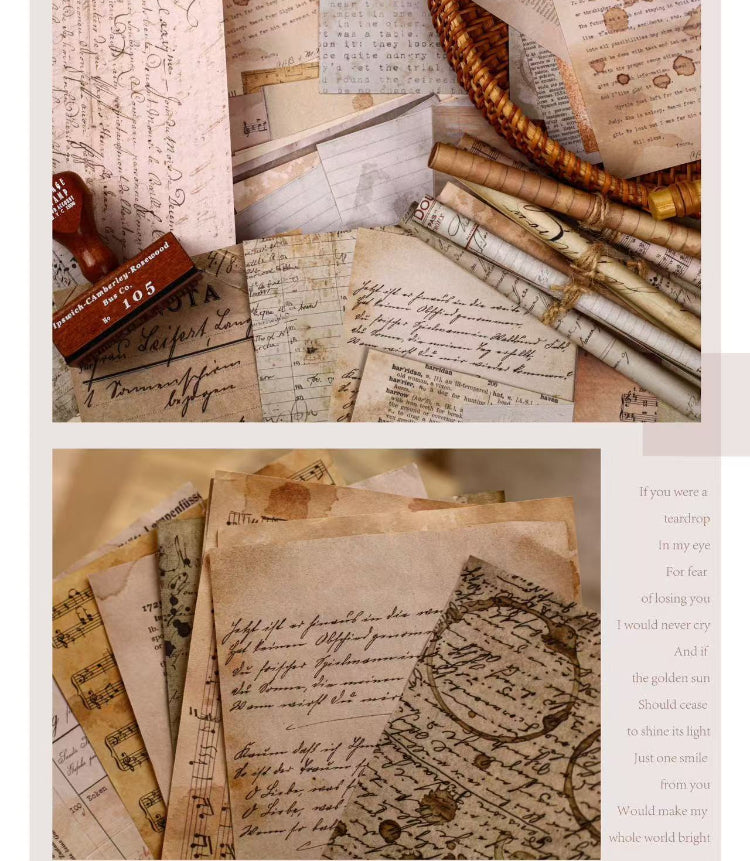 Old Dye Series Material Paper — 20 Sheets