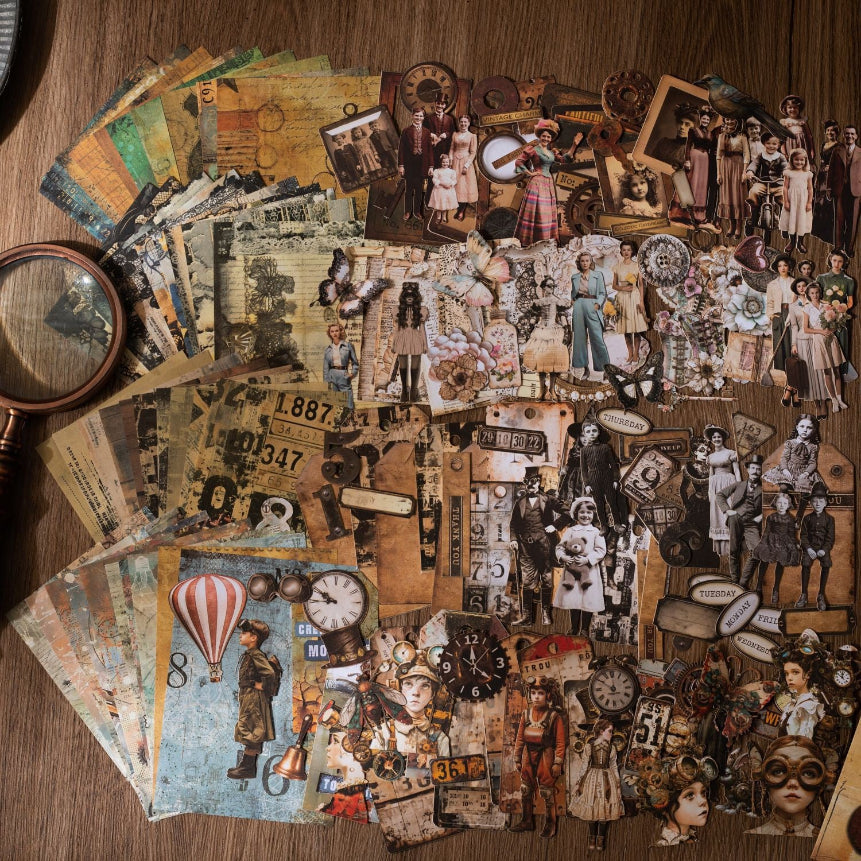 Pack de cartes artisanales vintage — 55PCS