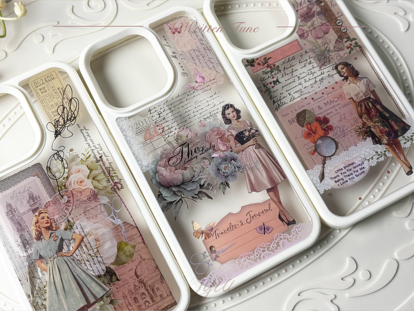 A Written Tune • Vintage Collage Phone Case