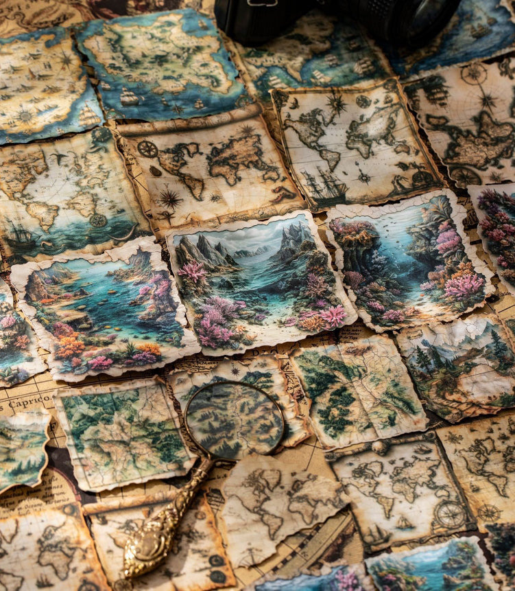 Autocollant en papier kraft blanc pour journal d'aventure — 10 pièces