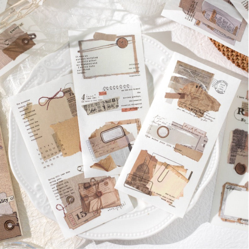 Fragments Series Collage Sticker Book — 30 Sheets