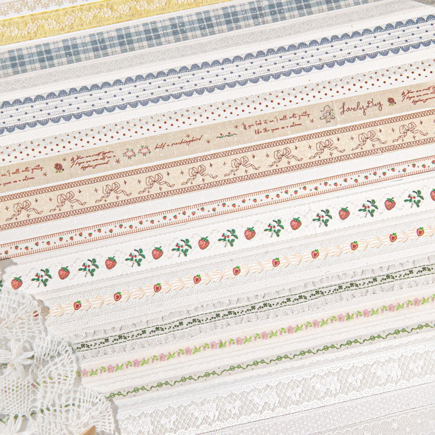 Handmade Lace Series PET Stickers — 2M