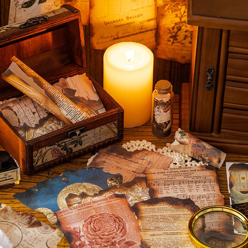 Burnt Fragment Series Material Paper — 30 Sheets