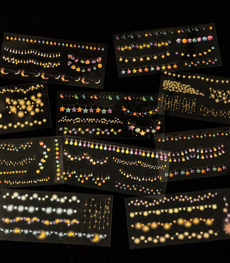 Starry night PET Stickers Book— 18 Sheets