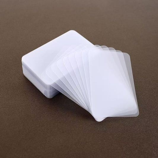 Clear blank plastic card