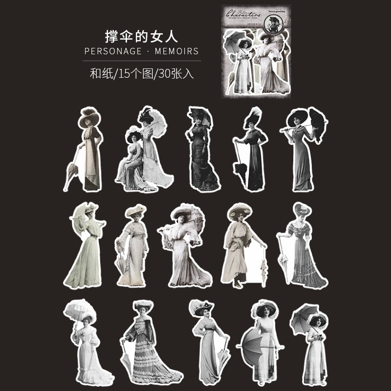 Character Notes · Memoir Series Washi Sticker – 30PCS