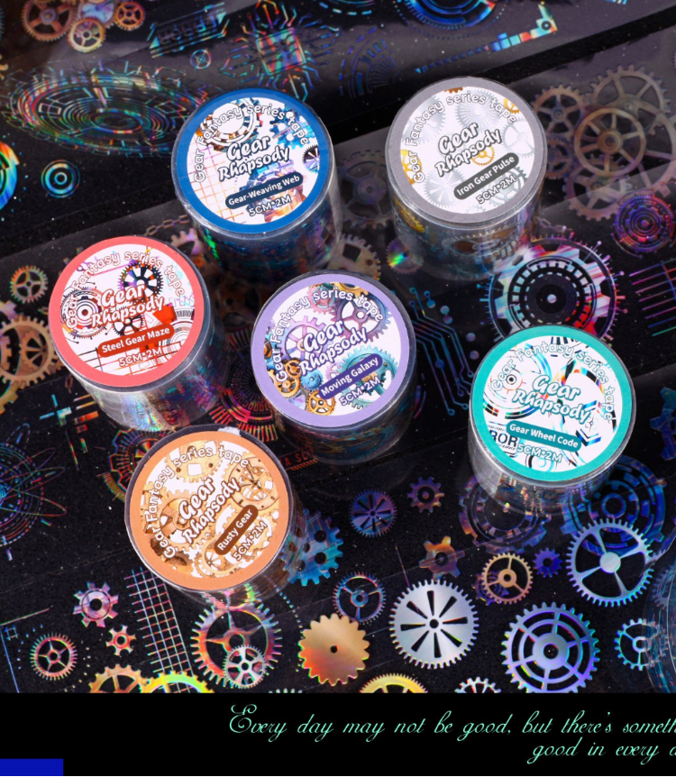 Gear fantasy series adhesive PET Tape — 2M