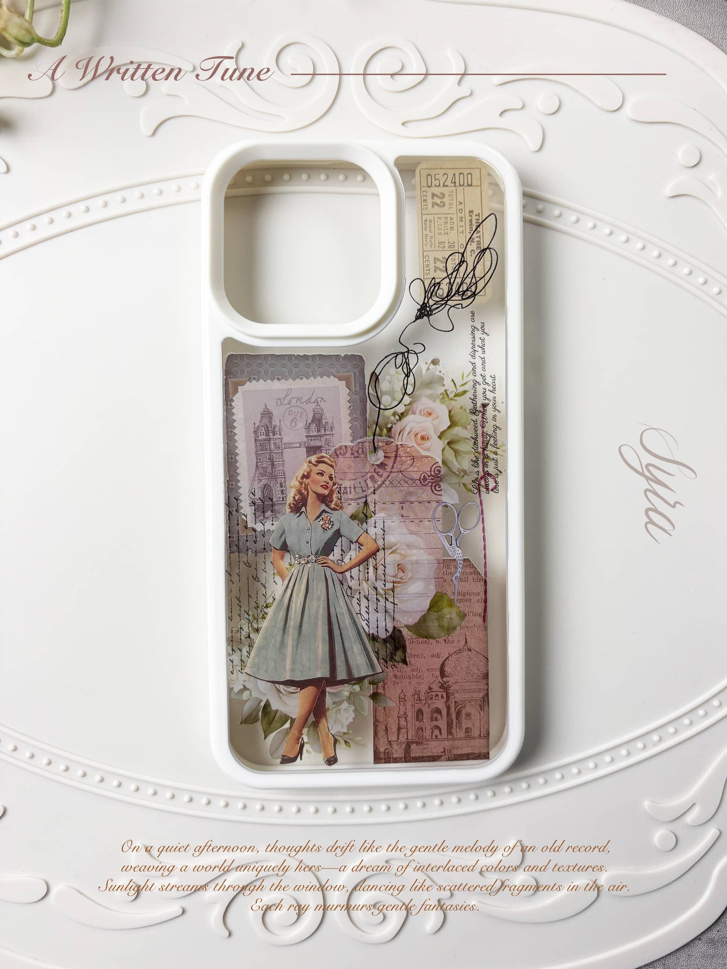 A Written Tune • Vintage Collage Phone Case