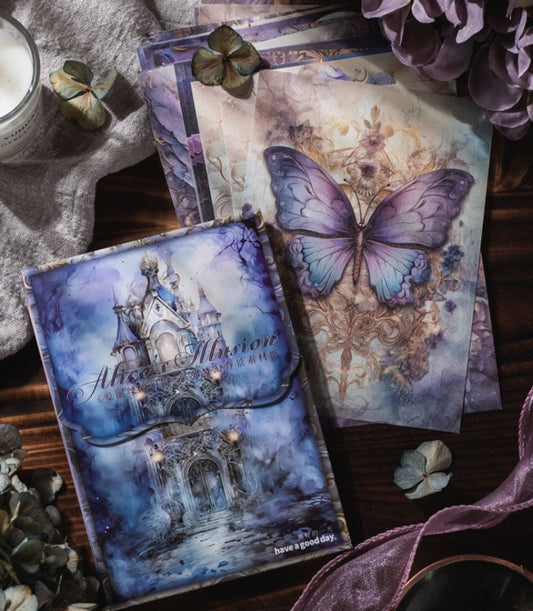 Alice’s Wonderland Series Material Paper — 50 Sheets