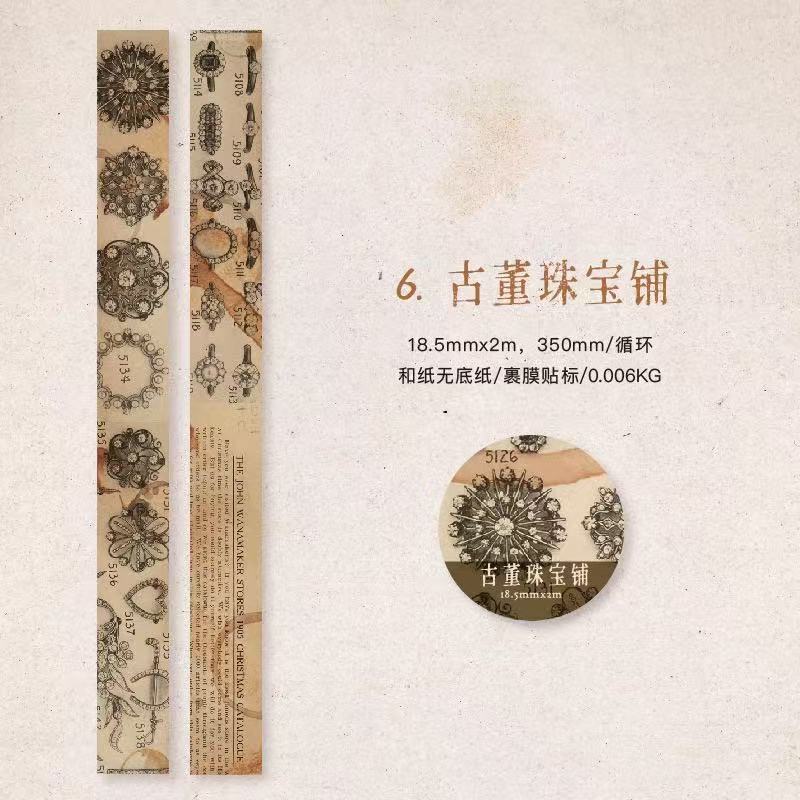 Ruban Washi série papier ancien européen — 2M