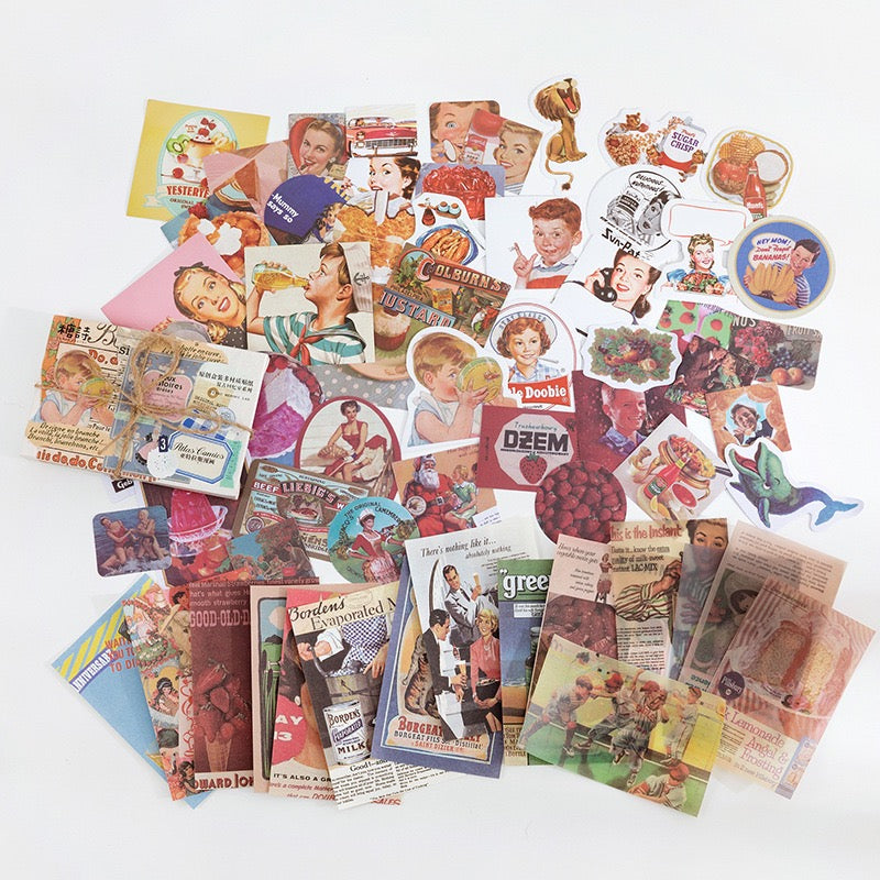 Kit de collage de la série Vintage Memories Room — 60 pièces