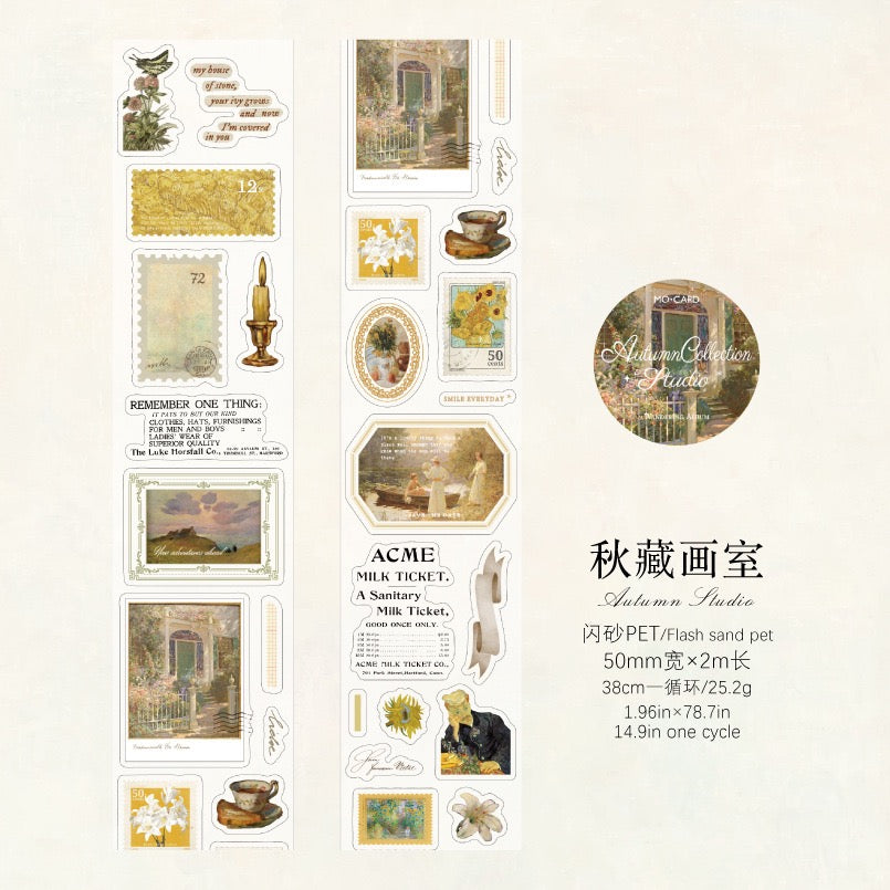 Ruban découpé à paillettes PET série Comic Mail Art — 2M