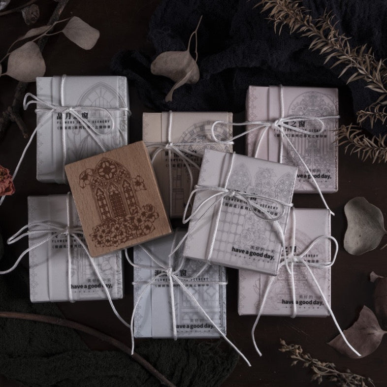 Timbres de la série Fenêtre baroque