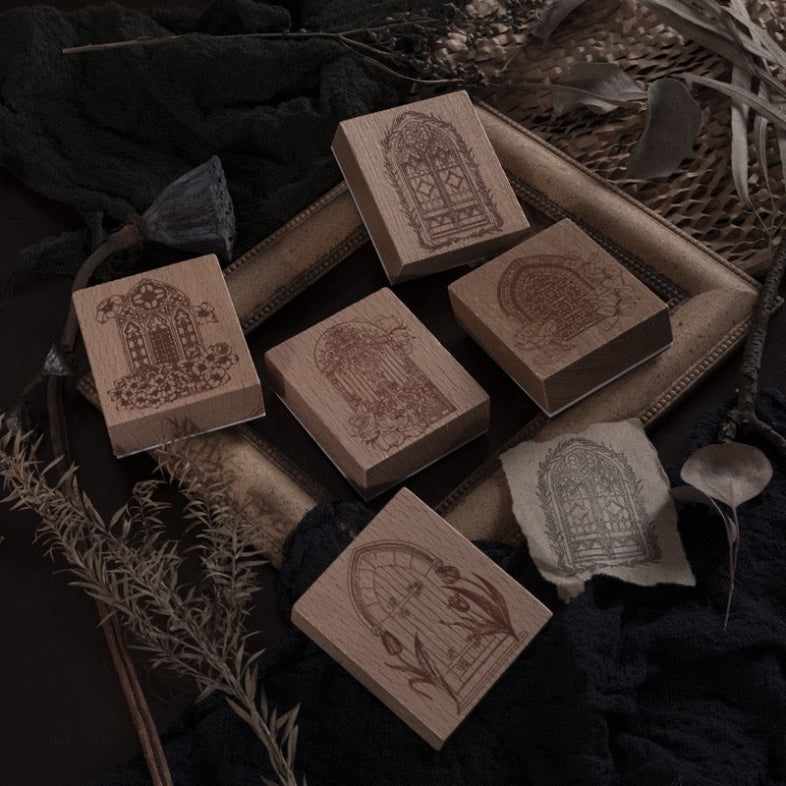 Timbres de la série Fenêtre baroque