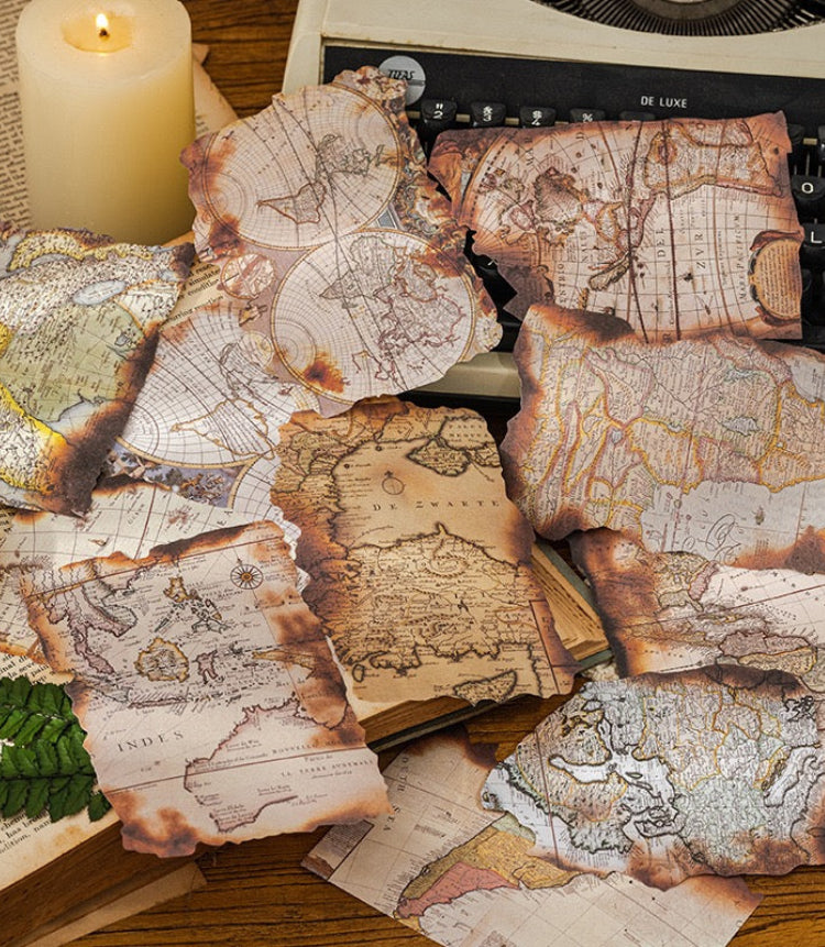 Burnt Fragment Series Material Paper — 30 Sheets