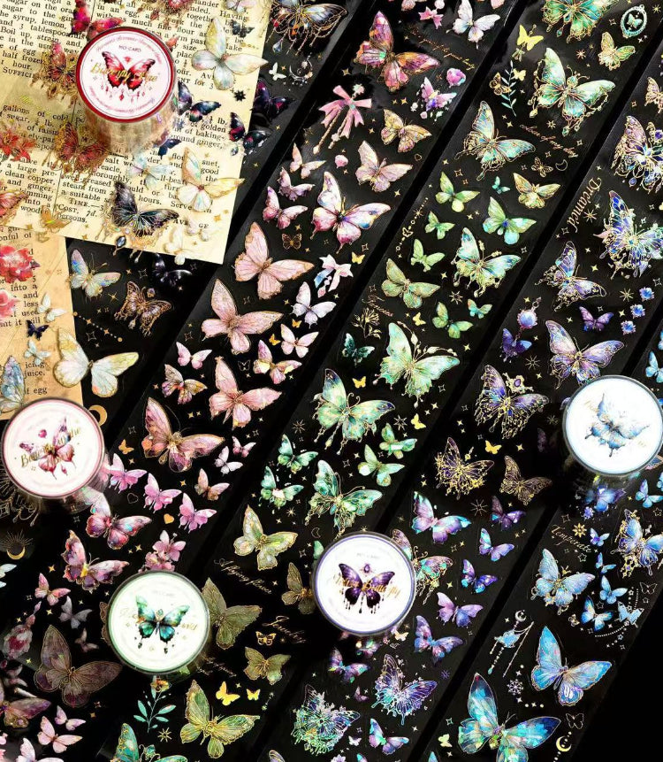 Butterfly Series Ice Crystal 3D Holographic Tape — 1M