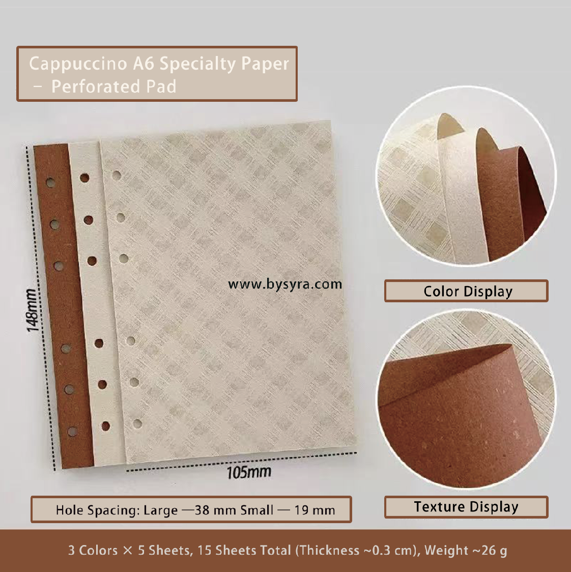 Papier spécial Cappuccino A6 — 15 feuilles