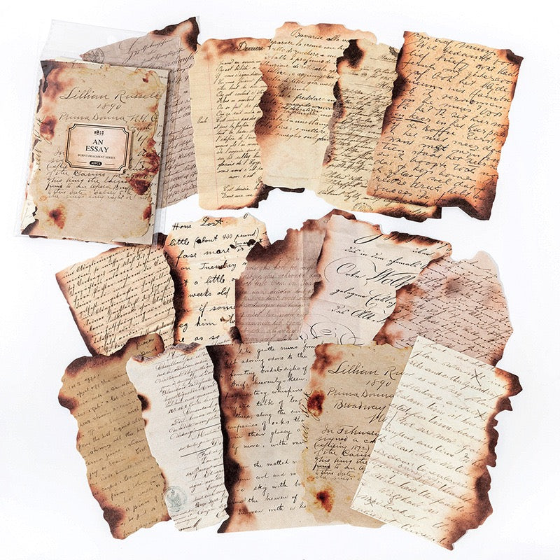 Burnt Fragment Series Material Paper — 30 Sheets