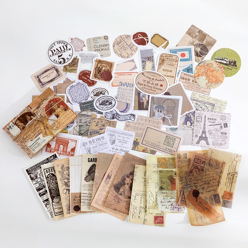 Kit de collage de la série Vintage Memories Room — 60 pièces