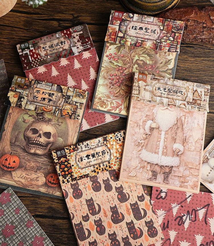 Christmas Theme Material Paper — 20 Sheets