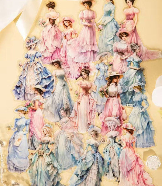 Classical Beauty PET Sticker – 30PCS