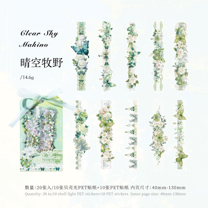 Endless Dream Series PET Long Sticker Pack — 20 Sheets