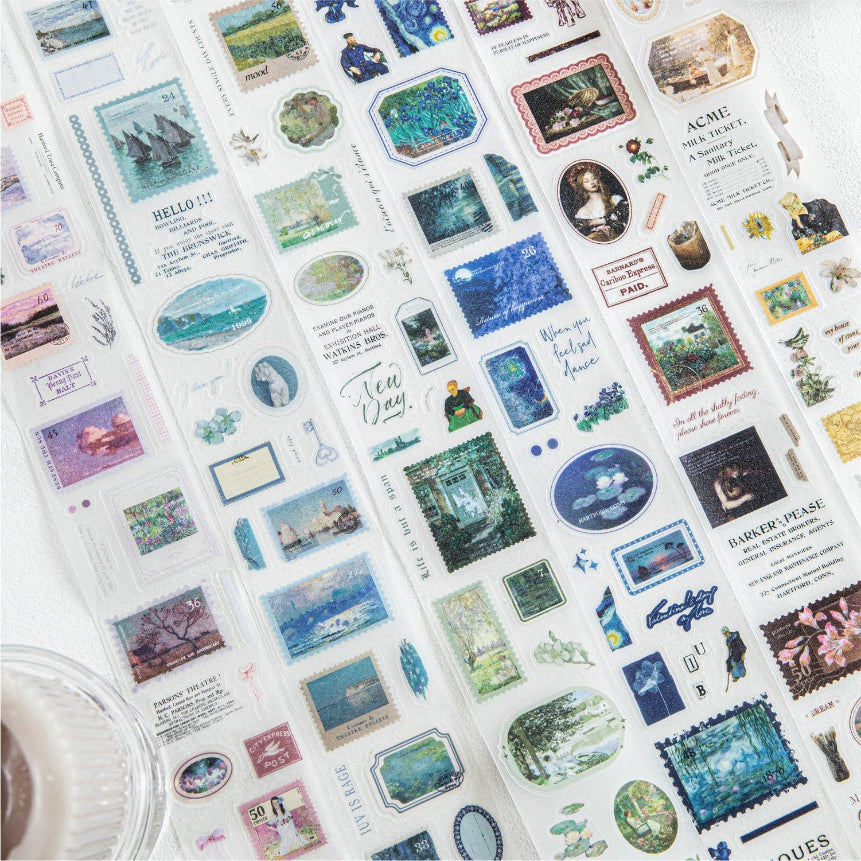 Ruban découpé à paillettes PET série Comic Mail Art — 2M