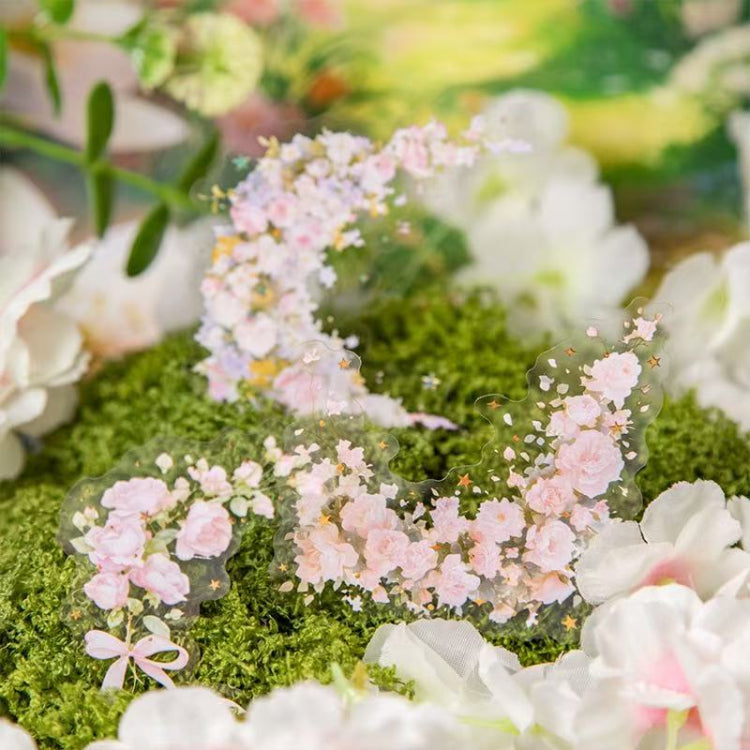 Autocollant PET floral d'angle série Corner Bloom — 10 pièces