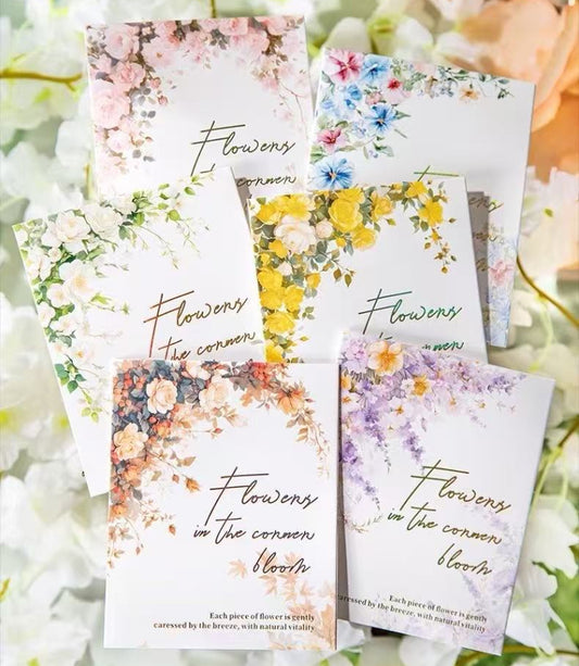 Corner Bloom Series Corner Floral PET Sticker — 10PCS