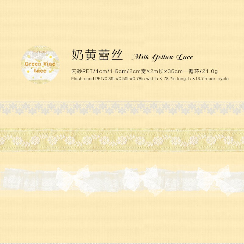 Handmade Lace Series PET Stickers — 2M