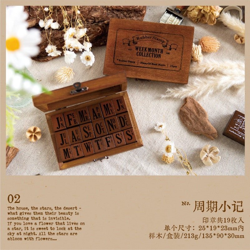 Engraved Time Series Stamp Set