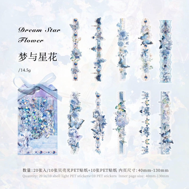 Endless Dream Series PET Long Sticker Pack — 20 Sheets