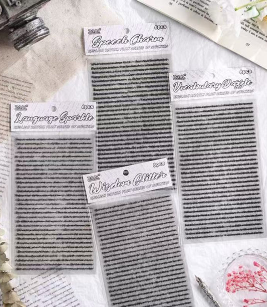 English Flow PET Sticker — 6 Sheets