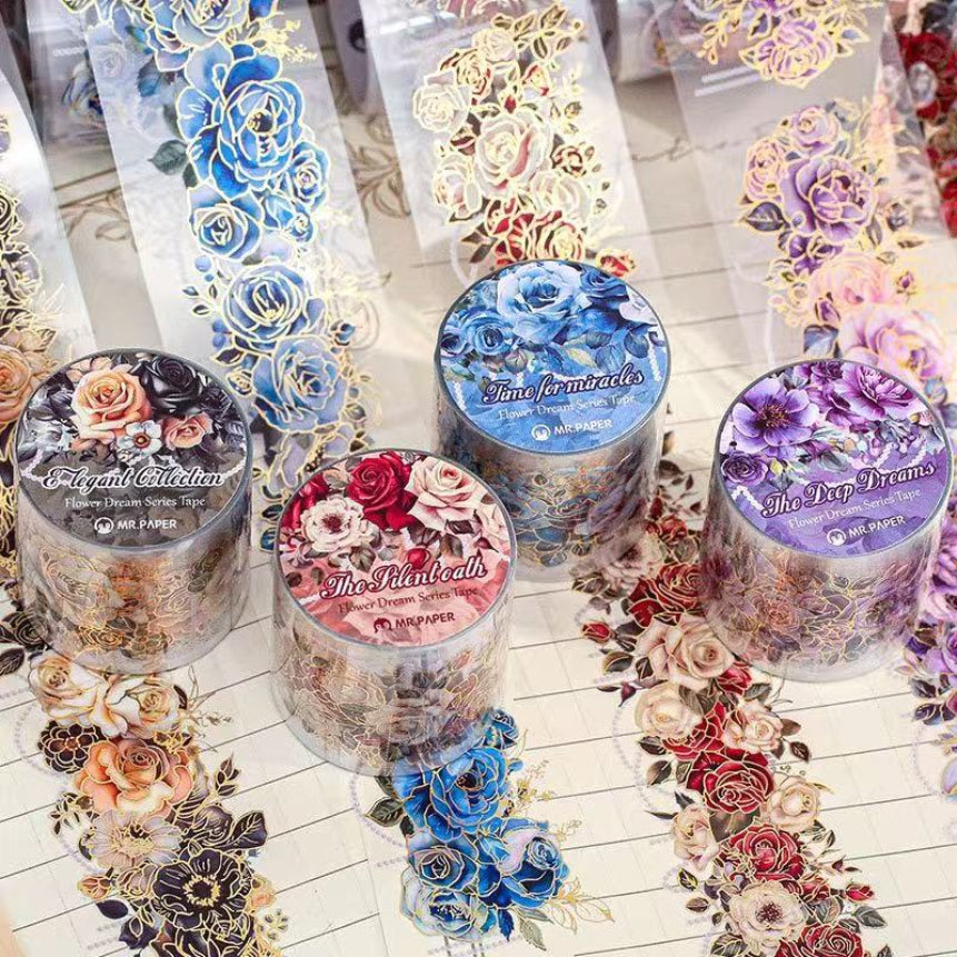 Ruban adhésif en PET à thème floral — 2M