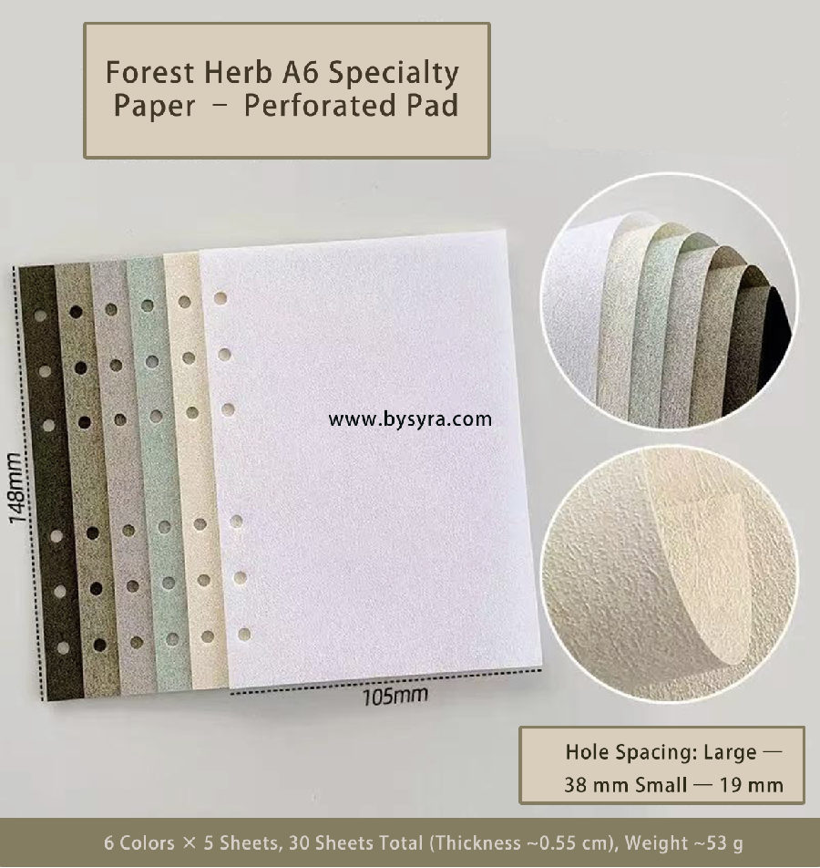 Papier spécialisé Forest Herb A6 — 30 feuilles