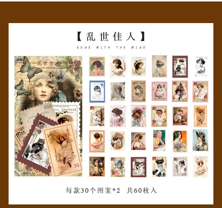 Time Post Office Series Washi Sticker 60PCS　