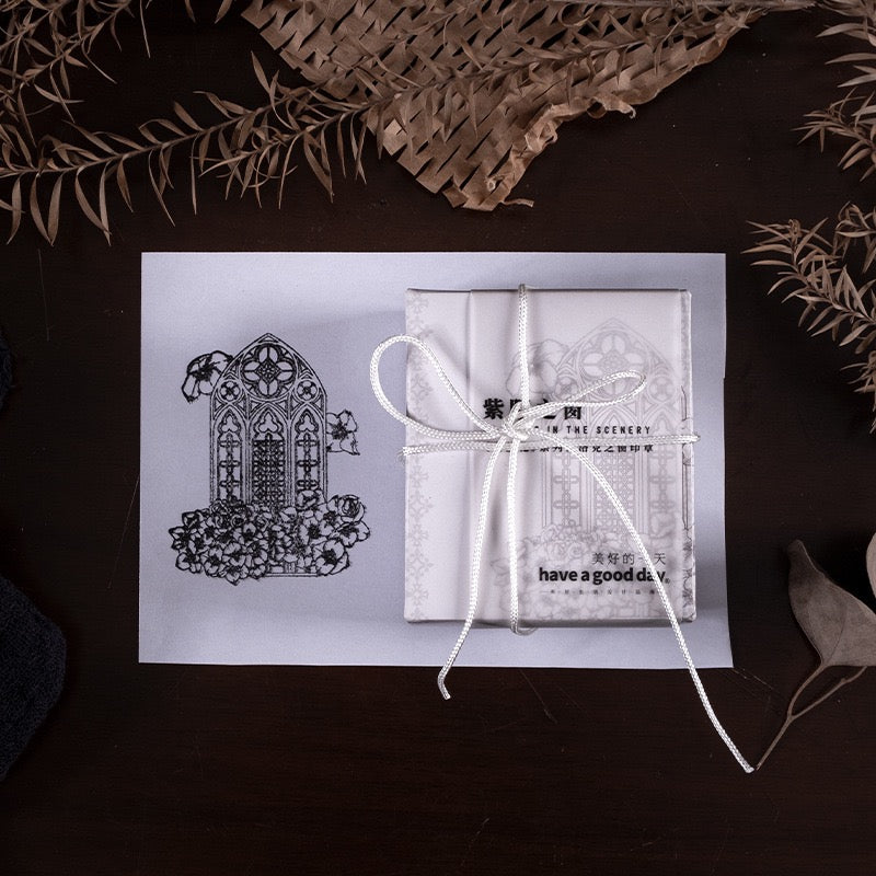 Timbres de la série Fenêtre baroque