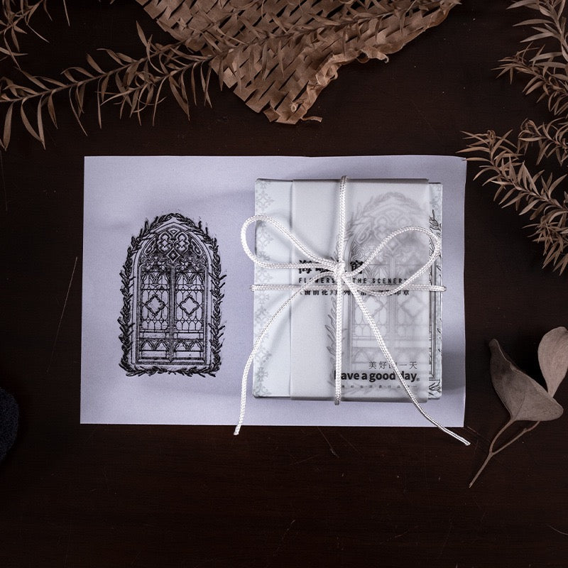 Timbres de la série Fenêtre baroque