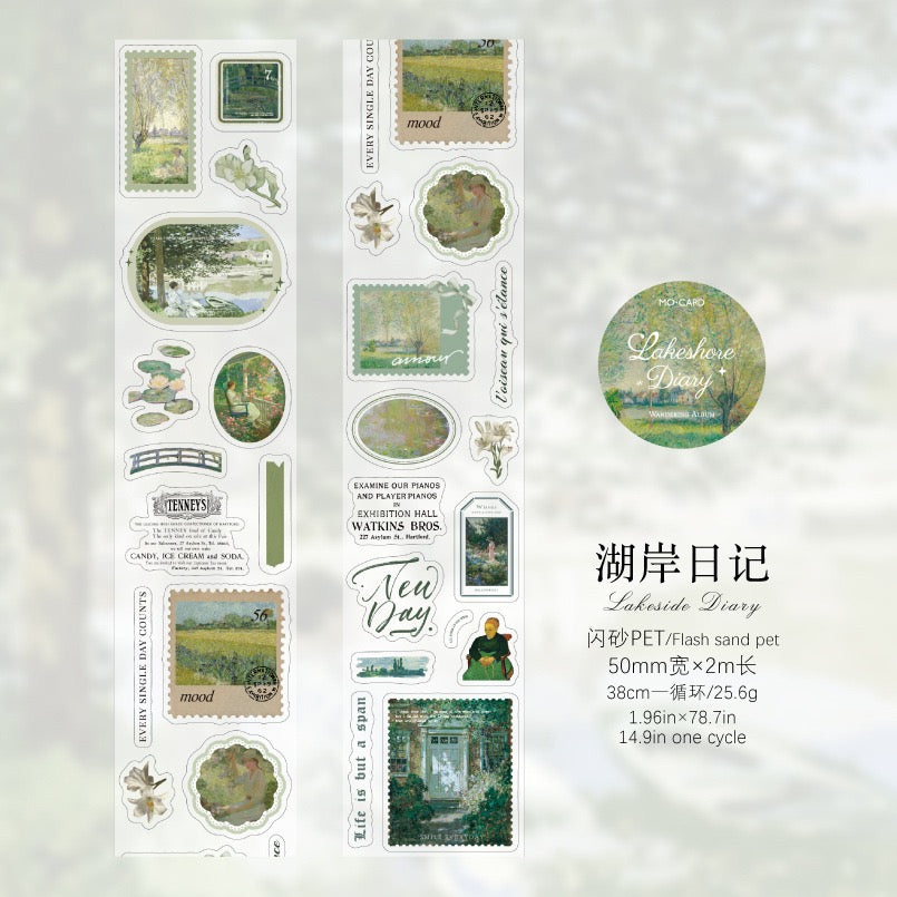 Ruban découpé à paillettes PET série Comic Mail Art — 2M