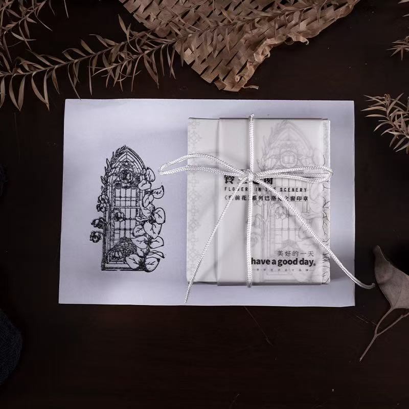 Timbres de la série Fenêtre baroque