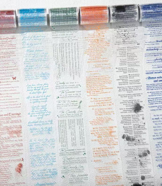 Literary Quotes Fragments Series: English Letter PET Stickers — 2M