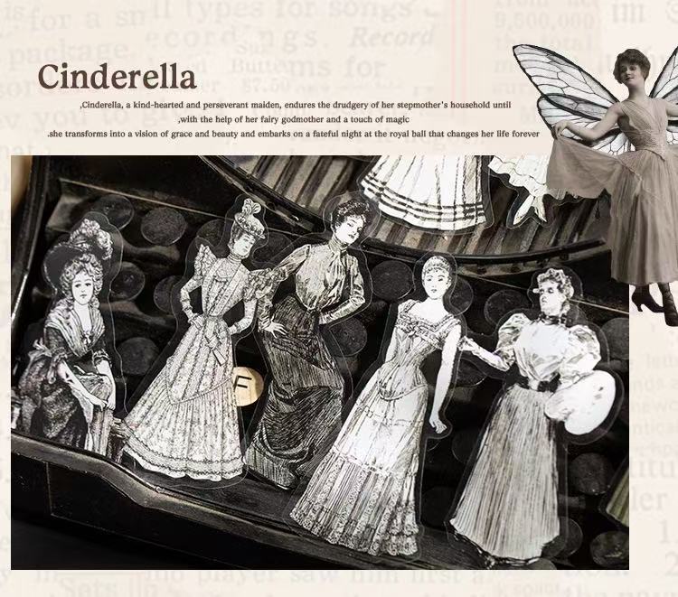 Modern Times Series: European Characters PET Sticker Pack — 30PCS