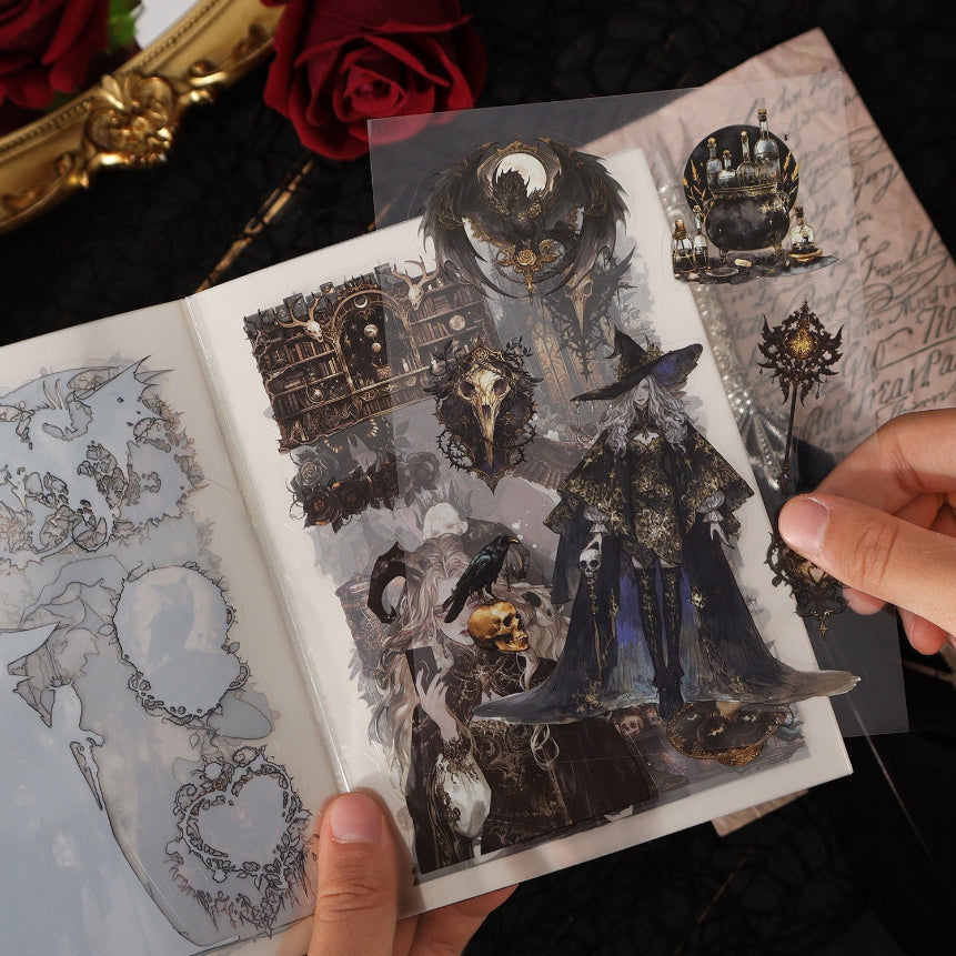 Livre d'autocollants PET Nocturne Hymn — 20 feuilles