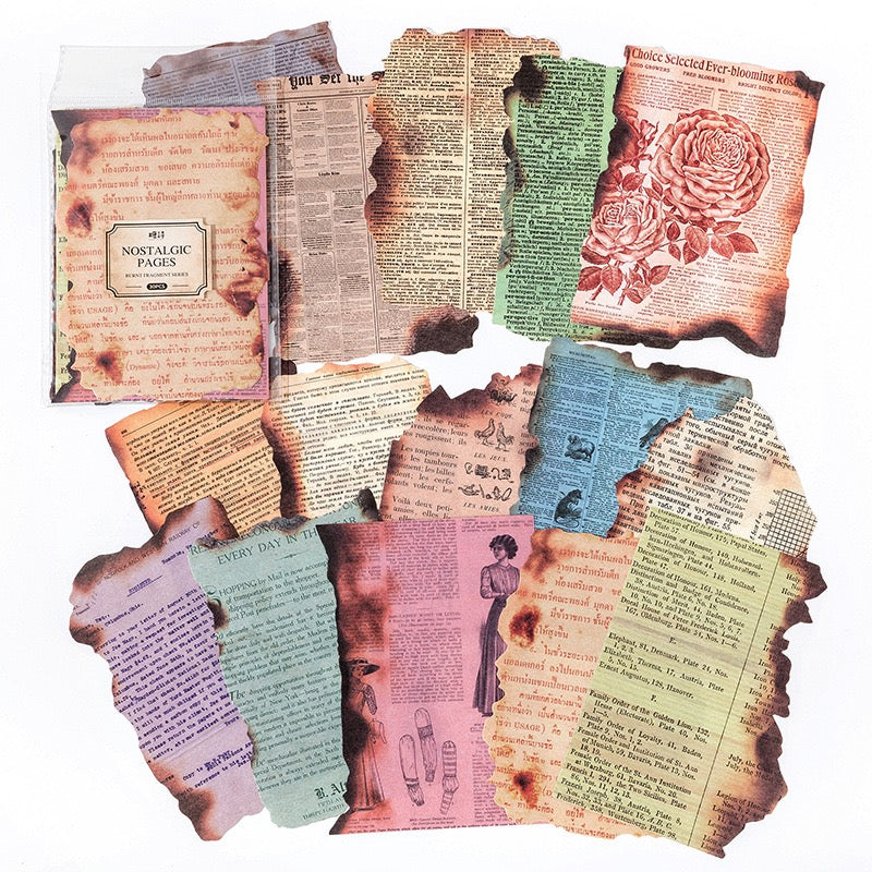 Burnt Fragment Series Material Paper — 30 Sheets